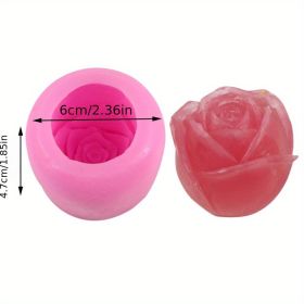Rose Big Ice Ball Whiskey Ice Mold Ice Tray Round Ice Cube Silicone Mold Net Red Bartender Tool Box Ice Making - Pink