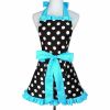 Retro Polka Dot Aprons For Women Girls, Waitress Chef, For