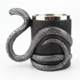 1pc Snake Coffee Mug Cup Cobra Drinking Cups, Stainless Steel Beer Mug Espresso Cup Beverage Mug For Milk Coffee Ice Cream Tea Juice - 550ml