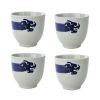 4Pcs Chinese Style Dragon Ceramic Teacups Small Straight Wine Glass 150ML - Default