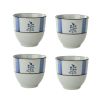 4Pcs Chinese Style Lovely Plant Ceramic Teacups Small Straight Wine Glass 150ML - Default