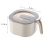 Spice Box Set, Four Compartment Condiment & Spice Box, Multi-Grid Spice Jar, Square Salt Pepper Seasoning Box - White
