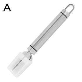 Stainless Steel Multifunctional Garlic Cutter Onion Knife Scallion Chopped Vegetable Cutter Sharp - A
