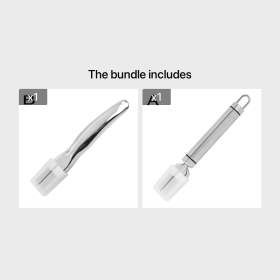Stainless Steel Multifunctional Garlic Cutter Onion Knife Scallion Chopped Vegetable Cutter Sharp - B+A