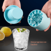 Ice Bucket Cup Mold Ice Cubes Tray Food Grade Quickly Freeze Silicone Ice Maker Creative Design Ice Bucket Whiskey Beer Maker - Blue