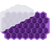 1pc Ice Tray Mold; Honeycomb Silicone Ice Tray; Hexagonal Ice Tray; 37 Grids Honeycomb Ice Tray; Ice Cube Mold; Honeycomb Ice Box; Ice Ball - Purple