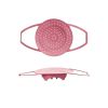 1pc Silicone Steamer Basket Air Holes Design With Feet And Handle For Pan Reusable Silicone Easy To Clean And Store Food Grade Material Steamer - Pink