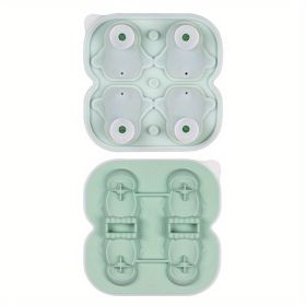 1pc Penguin Model Ice Maker Mold Whiskey Frozen Penguin Ice Cubes Spherical Ice Grid Ice Mold Food Grade Ice Storage Box - 4 Even Penguin Ice Trays -