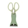 2pcs Kitchen Scissors & Vegetables Peeler; Stainless Steel Multifunctional Food Scissors - Green