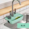 1pc Splash Guard For Sink Faucet; 10.63"x5.51"; Faucet Drain Rack; Super Absorbent Fast Drying Mat Sink Gadgets; Drip Catcher For Kitchen - Blue