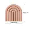 1pc Rainbow Silicone Heat Insulation Pad; Eco Friendly Soft Table Mat; Heat Resistant Silicone Trivets For Pots And Pans; Square Silicone Hot Pads - P