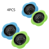 4 Pack Sink Strainer For Kitchen Sink Drain Silicone Sink Stopper Garbage Disposal Drain Stopper For 1.97-2.8 Inch Basin Drain Holes - Blue, Green