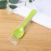 Disposable Plastic Spoons Forks For Cake Ice Cream Salad Fruit Dessert Soup  - 100pcs Green