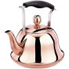 Rose Gold Stainless Steel Kettle; Streamlined Spout; Anti-scalding Handle; tea Kettle for Stove Top Whistling (Size : 2L )