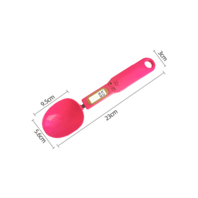 500g; LCD Electronic Digital Spoon Scale; Digital Measuring Spoon; Kitchen Scale Weighted Gram Spoon (Batteries Are Not Included) - Pink