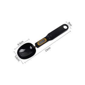 500g; LCD Electronic Digital Spoon Scale; Digital Measuring Spoon; Kitchen Scale Weighted Gram Spoon (Batteries Are Not Included) - Black