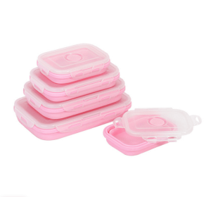 Reusable Pizza Storage Container with  Microwavable Serving Trays - Adjustable Pizza Slice Container