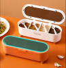 Seasoning Box Combination Set Seasoning Bottle Jar Household Kitchen Supplies Salt Msg Storage Box Sealed One-piece - DM026-orange