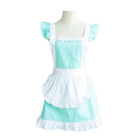 Restaurant Cross Back Apron Maid Aprons Vintage Apron Maid Costume Ruffle Apron - Default
