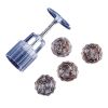4 Stamps Moon Cake Mold Small Cakes Pastries Mold Plastic DIY Baking Mold 3D Flower 50g - Default