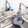 Adjustable Sink Drainer Kitchen Storage Rack Faucet Sponge Double Drainer Hanging Basket - Drainage Bag-green