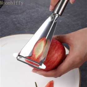 Multifunctional Apple Triangle Push Knife Potato Stainless Steel Fruit Knife Creative Carving
