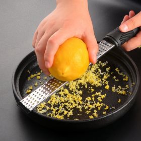 Stainless Steel Lemon Zester & Cheese Grater; Fruit Scraper Planer; Kitchen Gadget - 1pc