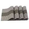 6 Pcs Heat Insulation Stain Resistant Placemat for Dining Table Durable PVC Woven Kitchen Table Mats Placemat, Grey - Default