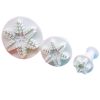 2 Sets Snowflake Shape Cookie Cutters Decorating Fondant Embossing Tool Snowflake Plunger Cake Cutter DIY Mold - Default