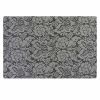 4 Pcs Rose Jacquard Dining Table Place Mats PVC Placemats Easycare Wipe Clean Table Mats 17.7x11.8 inch, Black - Default