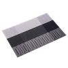 6 Pcs PVC Placemats Dining Table Place Mats Coffee Table Woven Polyester Non-slip Table Mats 17.7x11.8 inch, Black - Default