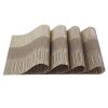 6 Pcs Non Slip Placemats Easy Wipe Clean Table Mats PVC Placemats for Dining Table Hotel Restaurant Tabletop Mats, Gold - Default