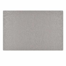4 Pcs Rose Jacquard Placemats for Dining Table PVC Table Mats 17.7x11.8 inch, Pale Pinkish Grey - Default