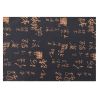 2 Pcs Chinese Style Placemats Calligraphy Pattern Cotton Linen Place Mats Dining Table Mats 17.7x11.8 inch, Navy Blue - Default