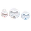 2 Sets Bowknot Shape Fondant Plunger Cutter Set Sugarcraft Cake Cookies Cupcake Decorating Tool DIY Mold - Default