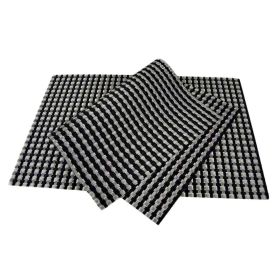 4 Pcs Non-slip Protection Table Mats Dining Placemats PVC Placemats Woven Placemats Coffee Shop Mats, Black and White - Default