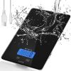 Digital Kitchen Scale for Food Ounces and Grams Cooking Baking, 1g/0.1oz Precise Graduation, Waterproof Tempered Glass, US
