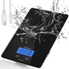 Digital Kitchen Scale for Food Ounces and Grams Cooking Baking, 1g/0.1oz Precise Graduation, Waterproof Tempered Glass, US