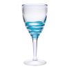 Swirl Plastic Wine Glasses Set of 4 (12oz), BPA Free Acrylic Wine Glass Set, Unbreakable Red Wine Glasses, White Wine Glasses - as Pic
