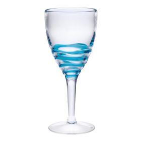 Swirl Plastic Wine Glasses Set of 4 (12oz), BPA Free Acrylic Wine Glass Set, Unbreakable Red Wine Glasses, White Wine Glasses - as Pic