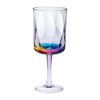 Rainbow Diamond Plastic Wine Glasses Set of 4 (16oz), BPA Free Acrylic Wine Glass Set, Unbreakable Red Wine Glasses, White Wine Glasses - as Pic
