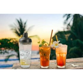 Better Homes & Gardens 23oz Stainless Steel and Glass Clear Cocktail Shaker - Better Homes & Gardens