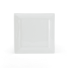 Square Porcelain Dinner Plates, White, Set of 6