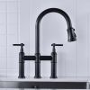Bridge Kitchen Faucet with Pull-Down Sprayhead in Spot - as Pic