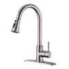 Pull Down Kitchen Faucet with Sprayer Stainless Steel Brushed Nickel - as Pic