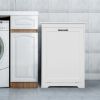 Trash Can Cabinet with Adjustable Tilted Angles;  Kitchen Garbage Bin Holder for Kitchen;  Living Room and Balcony;  White - white
