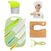 Wooden Kids Safe Knives for Real Cooking Include Wood Kids Kitchen Knife Plastic Cutting Board - 8 PCS