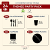 Chinese New Year Party Supplies - Serves 24 Paper Plates, Napkins, Cups, and Cutlery for  Lunar New Year Decorations