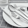 Bestdin Silverware Set, 40 Pieces Stainless Steel Flatware Set for 8, Include Fork Knife Spoon Set, Mirror Polished, Dishwasher Safe, Cutlery Set