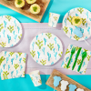Cactus Party Supplies with Succulent Plates, Napkins, Cups and Cutlery - 144 pieces